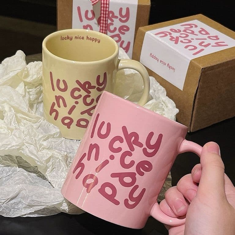 High-quality ceramic mug for office women, universal breakfast pair cup, gift for bestie, coffee cup