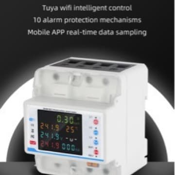 Three-Phase Four-Wire 4P380V Smart Circuit Breaker Tuya WiFi Over-Voltage and Under-Voltage Overload Prepaid Electricity Rechargeable Water Pump