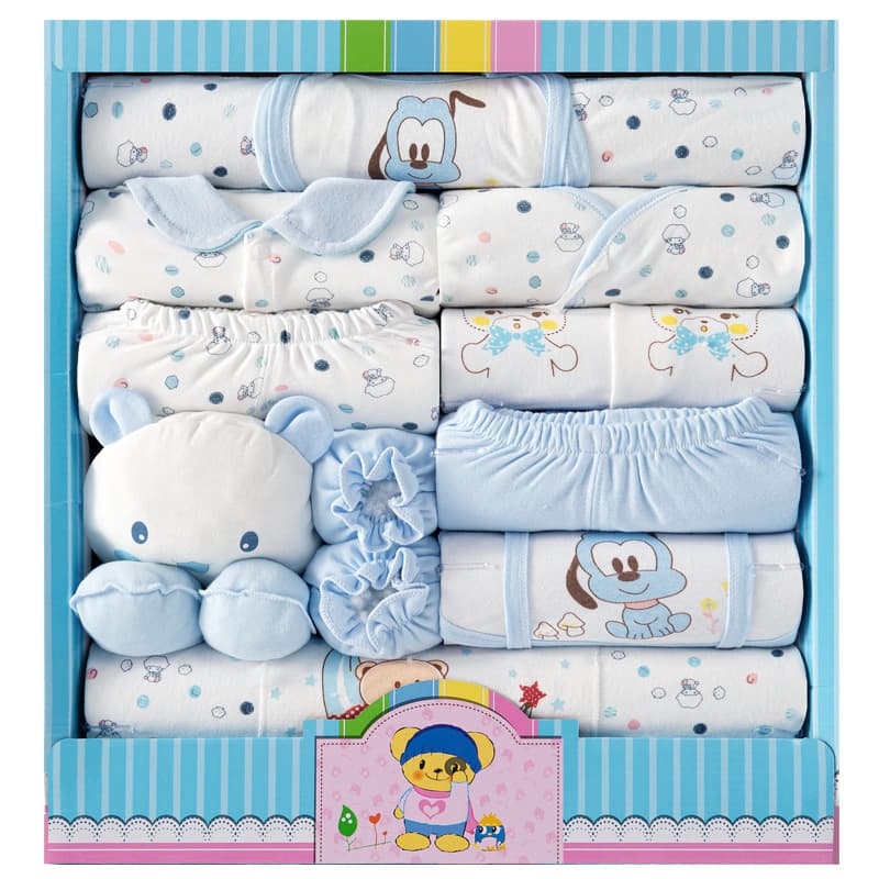 Pure cotton baby clothes, newborn gift box, autumn and winter set, newborn full moon gift, baby supplies collection