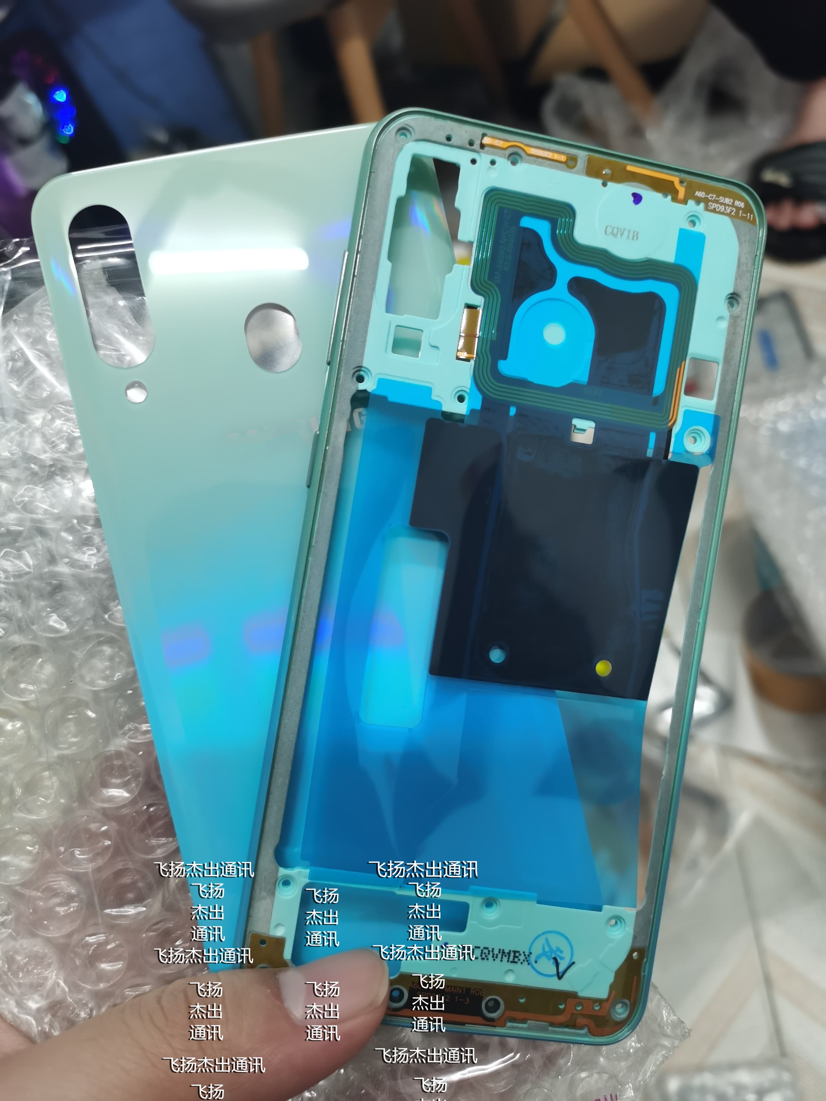 for Samsung A60 A6060 Middle Frame Middle Chassis Bezel Back Cover Rear Housing Battery Cover