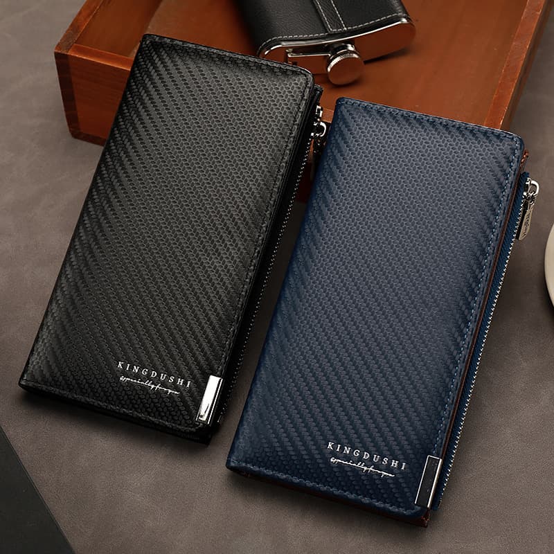 Men's Long Wallet Suit Wallet Fashion 2-in-1 Multi-Card Holder ID Card Case Zipper Men's Wallet Wholesale