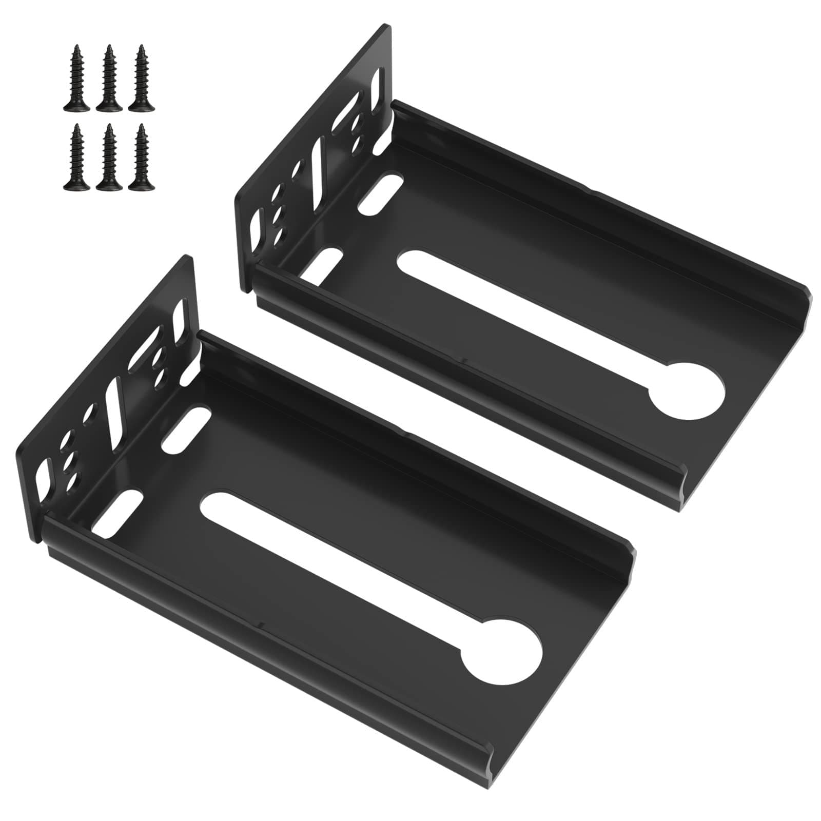 Rear Mounting Brackets for Drawer Slide Mounting 10 Pairs of Black Cabinet Drawer Brackets