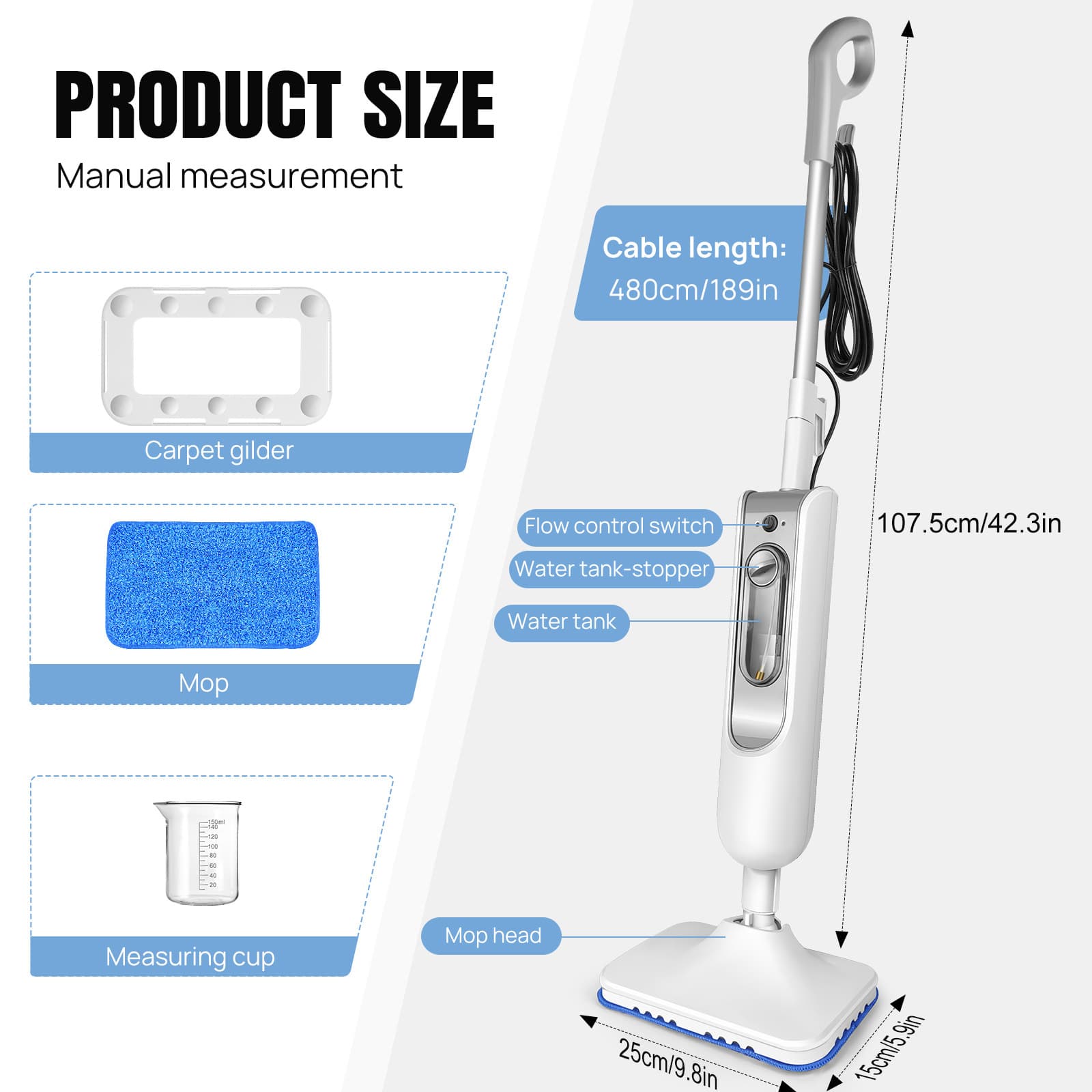 New Household High-Temperature Steam Mop Electric Portable Home Spray Cleaning Sterilization Machine