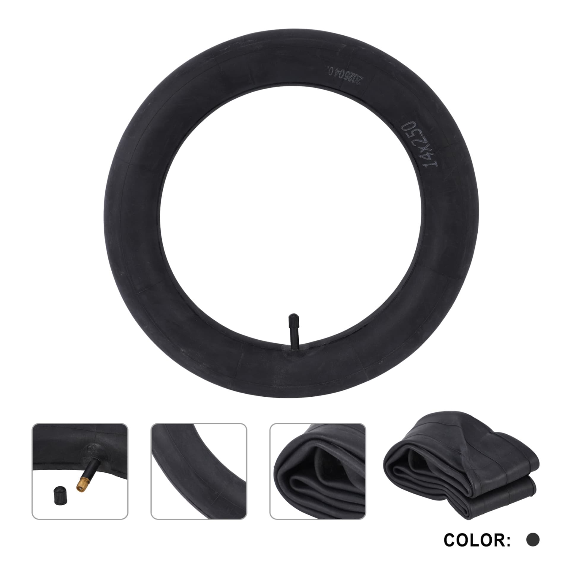 Butyl Rubber 14*2.5 Front Inner Tube Replacement Accessory for Tuttio Soleil 01 Electric Motorcycle