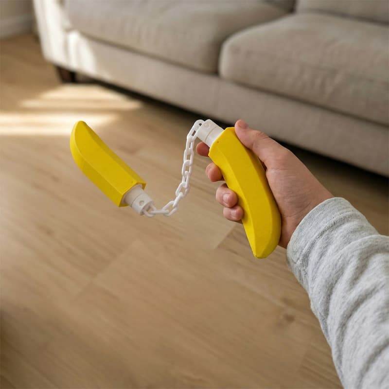 Cross-border new product Banana Nunchucks Exquisite banana nunchuck 3D printed model leisure toy