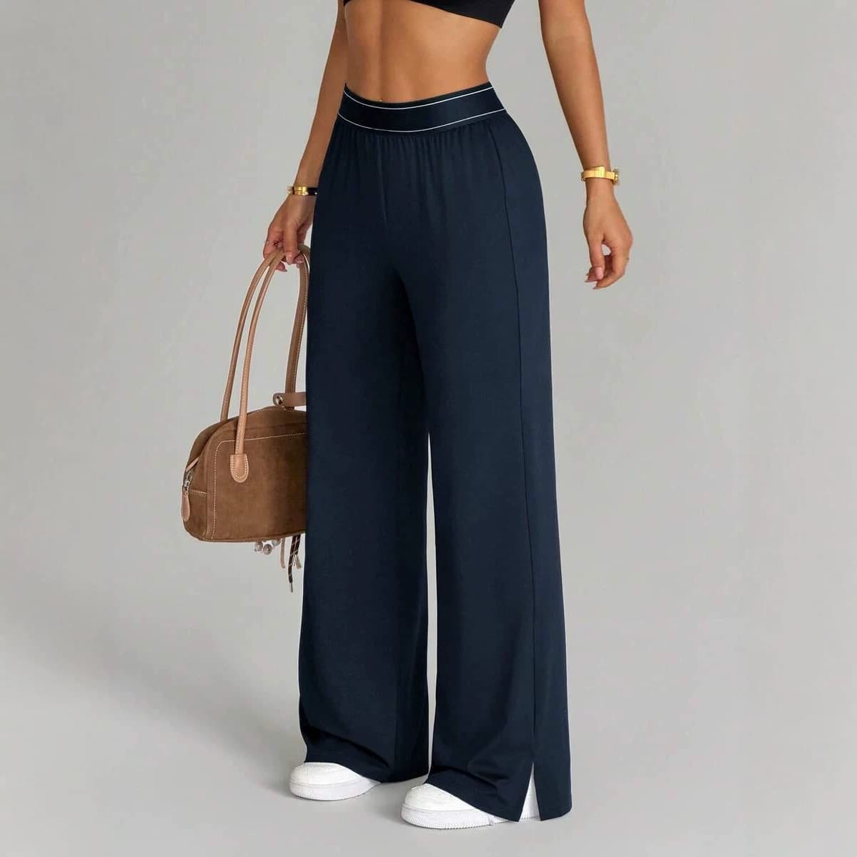 Cross-Border Exclusive Casual Yoga Pants Women's High-Waist Sports Straight-Leg Lightweight Slimming Loose Trousers Spring Summer Long Pants