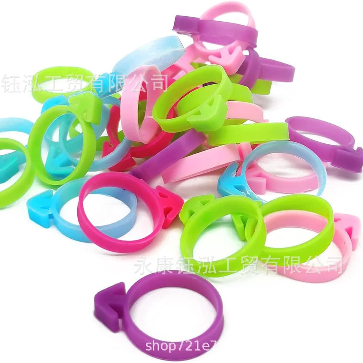 Cream Piping Bag Fixing Ring Auxiliary Ring Multi-Color Silicone Fixing Ring Piping Bag Tie Rope Silicone Sealing Wholesale