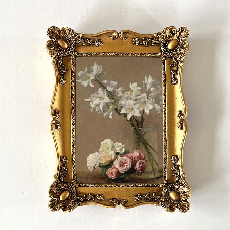 European-Style Resin Photo Frame Vintage 6inch 7inch 10inch Rectangular Carved Frame for Hanging Combination Photo Frames on the Wall