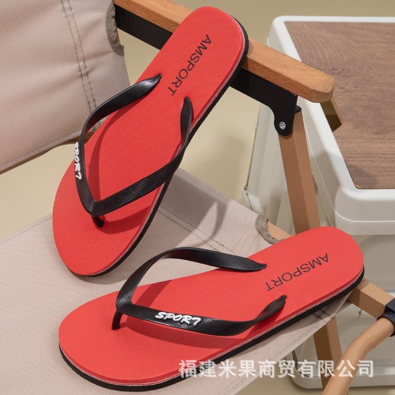 Men's Summer Thong Flip Flops, Outdoor Soft Sole Casual Beach Shoes, Couples Women's Slippers