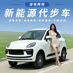 New Electric Mobility Scooter Hybrid Closed Electric Vehicle Battery Car for Elderly Home Use Electric Four-Wheel Car