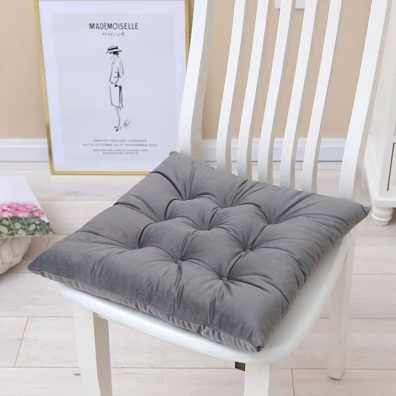 Chair Cushion Seat Pad for Students, Milk Fleece Thickened Stool Cushion for Teachers, Classroom, Dining Chairs, Plush Winter Chair Pad, Thick