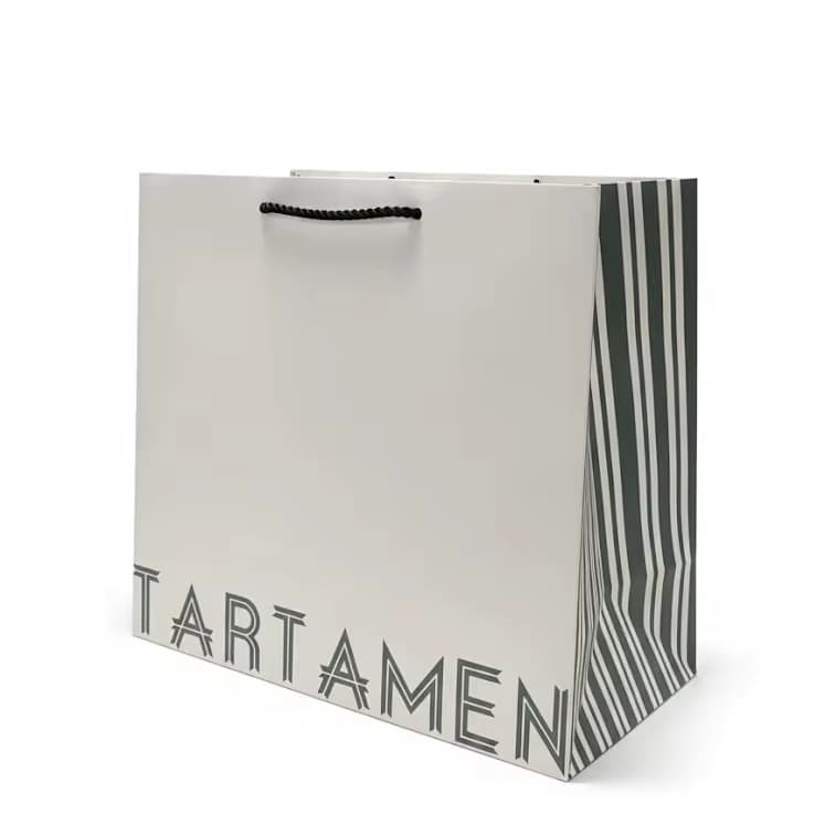 Custom Paper Bag Custom Paper Bag MH Cardboard Tote Bag Your Brand Logo Square Paper Bag Packaging for Flower Shop