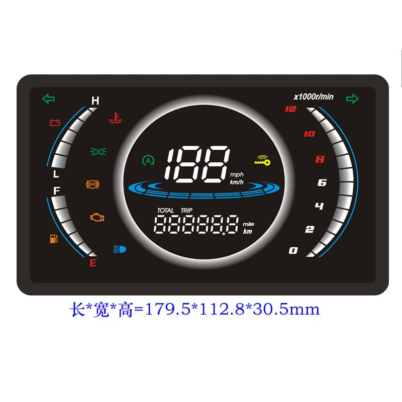 Nmax Motorcycle Street Bike Modified Digital Speedometer Flat Type with Water Temperature Universal Digital Meter