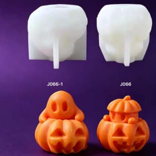 Halloween Pumpkin Ghost Scented Candle Silicone Mold DIY Happy Pumpkin Plaster Home Decoration Mold