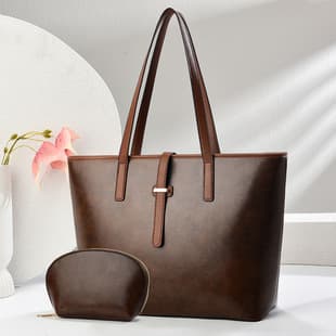 Tote Bag Taizhou Women's New Export Cross-Border Wholesale Solid Color Mother-Child Bag, Textured Tote Bags