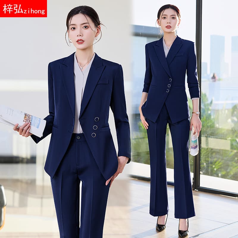Beige Suit Set for Women Premium Spring Autumn Petite Office Commute Professional Blazer Skirt Set Workwear