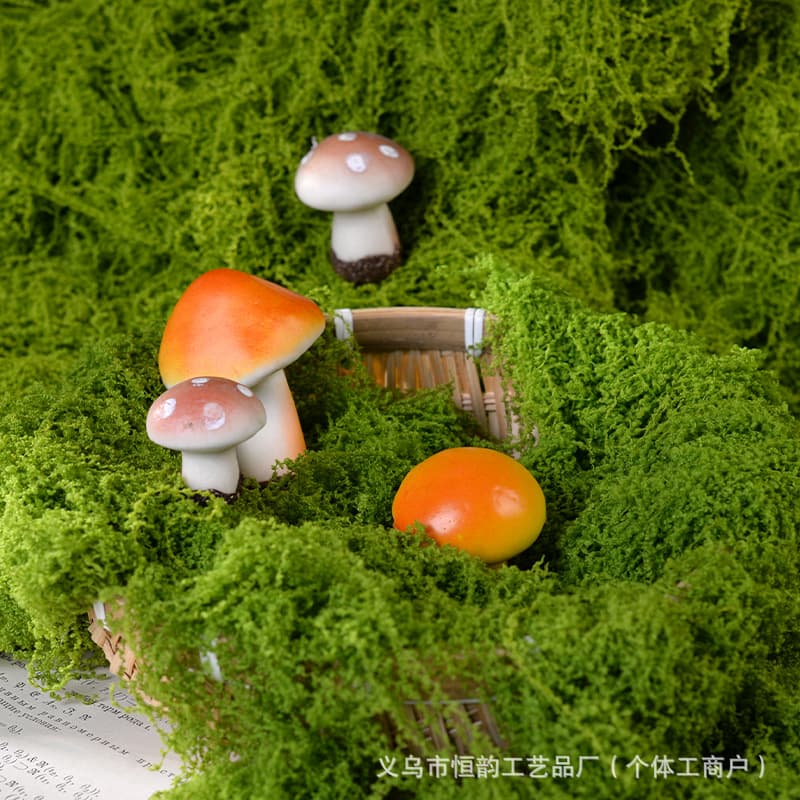Artificial filamentous moss micro-landscape arrangement, lawn bonsai, potted plant paving, artificial moss landscaping props