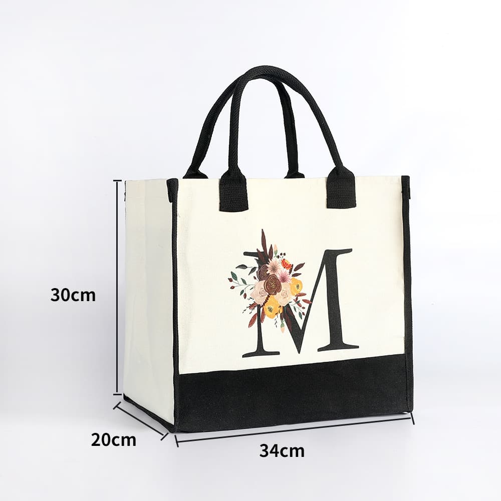 Custom Burlap Tote Bag Linen Handbag Jute Bag DIY Gift Bag Burlap Pouch MUJI Style Burlap Tote Bag