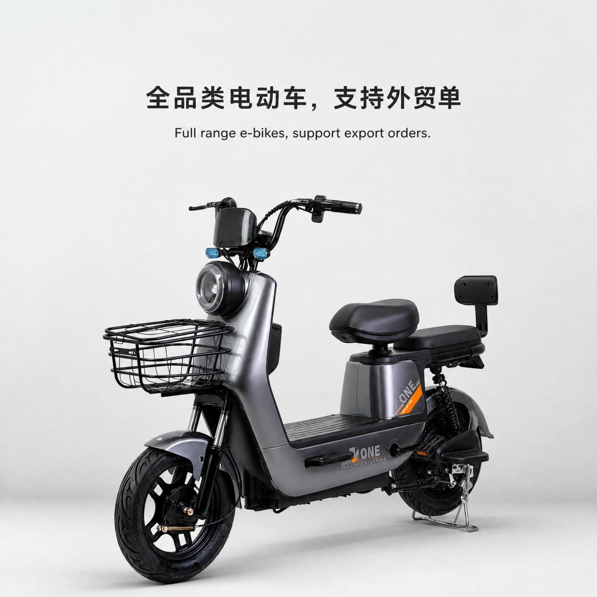 EU Certified Electric Bicycle 48V Lead-Acid 55km Range Cross-Border Export E-Bike Electric Motorcycle