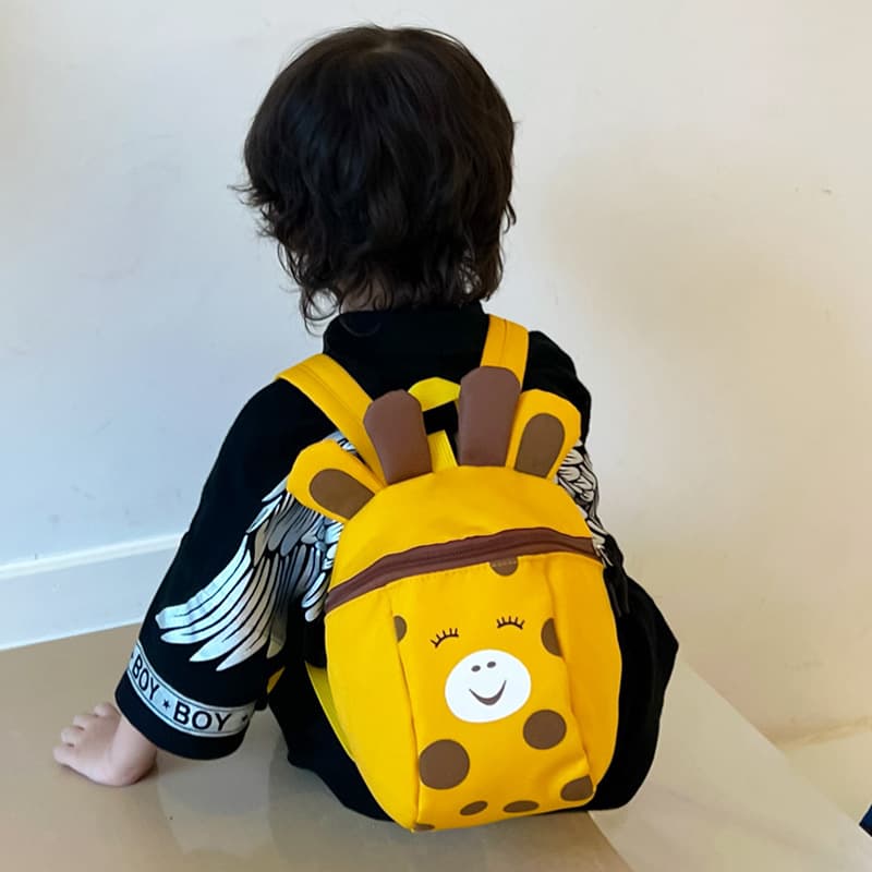 Anti-Lost Backpack for Infants and Toddlers 1-3 Years Old, Cute Cartoon Baby Backpack, Children's Kindergarten Double-Shoulder Bag Wholesale