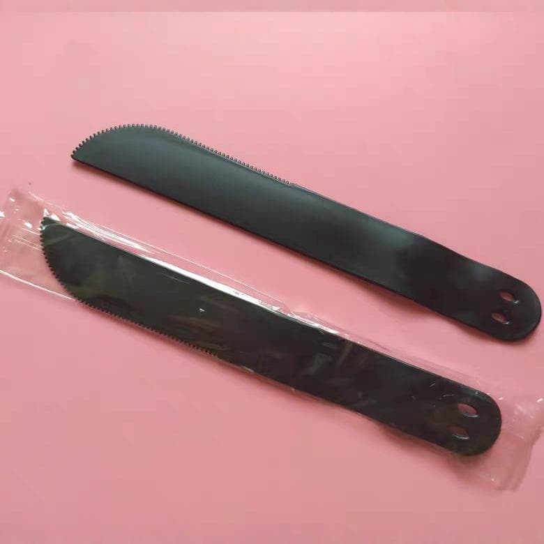 Disposable Individually Wrapped Smiley Face Knife Frosted Solid Cake Knife Plastic Knife Crystal Knife Birthday Large Spatula Towel Roll Knife