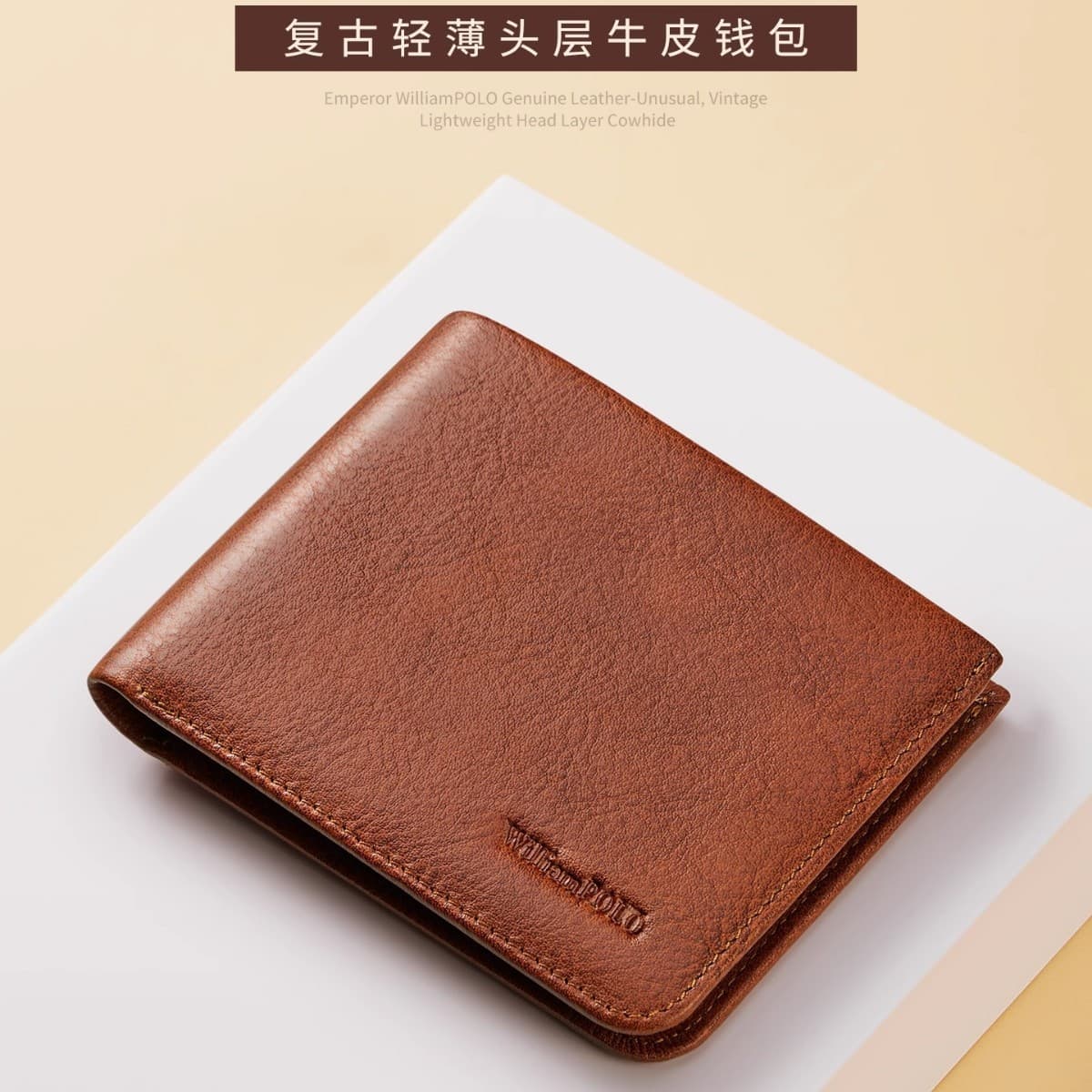 Yinghuang Paul Wallet Men's Genuine Leather Vintage Burnished Top Layer Cowhide Card Holder Brand Wallet Men's Wallet Wholesale