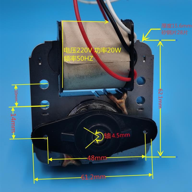 General Shaded Pole Motor Micro Mini Fan Accessories Motor 220V Repair Single-Phase Shaded Pole Asynchronous Motor Other