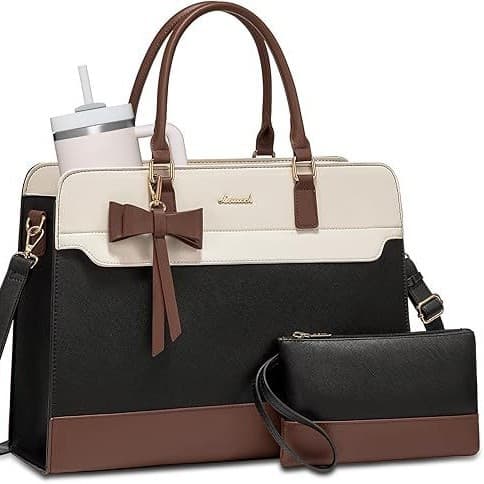 Cross-border Hot-selling Patchwork Commuter Bag Waterproof Leather Handbag Crossbody Laptop Bag Women Large Capacity Bag Lunch Meeting