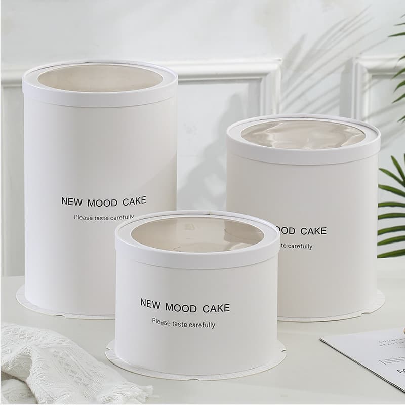Transparent round cake box dessert baking flower gift packaging box cake box 6 inches 8 inches 10 baking packaging