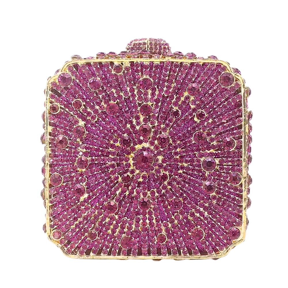 Clutch bag niche diamond-encrusted evening bag wedding party full-diamond qipao handbag small square box banquet women's bag