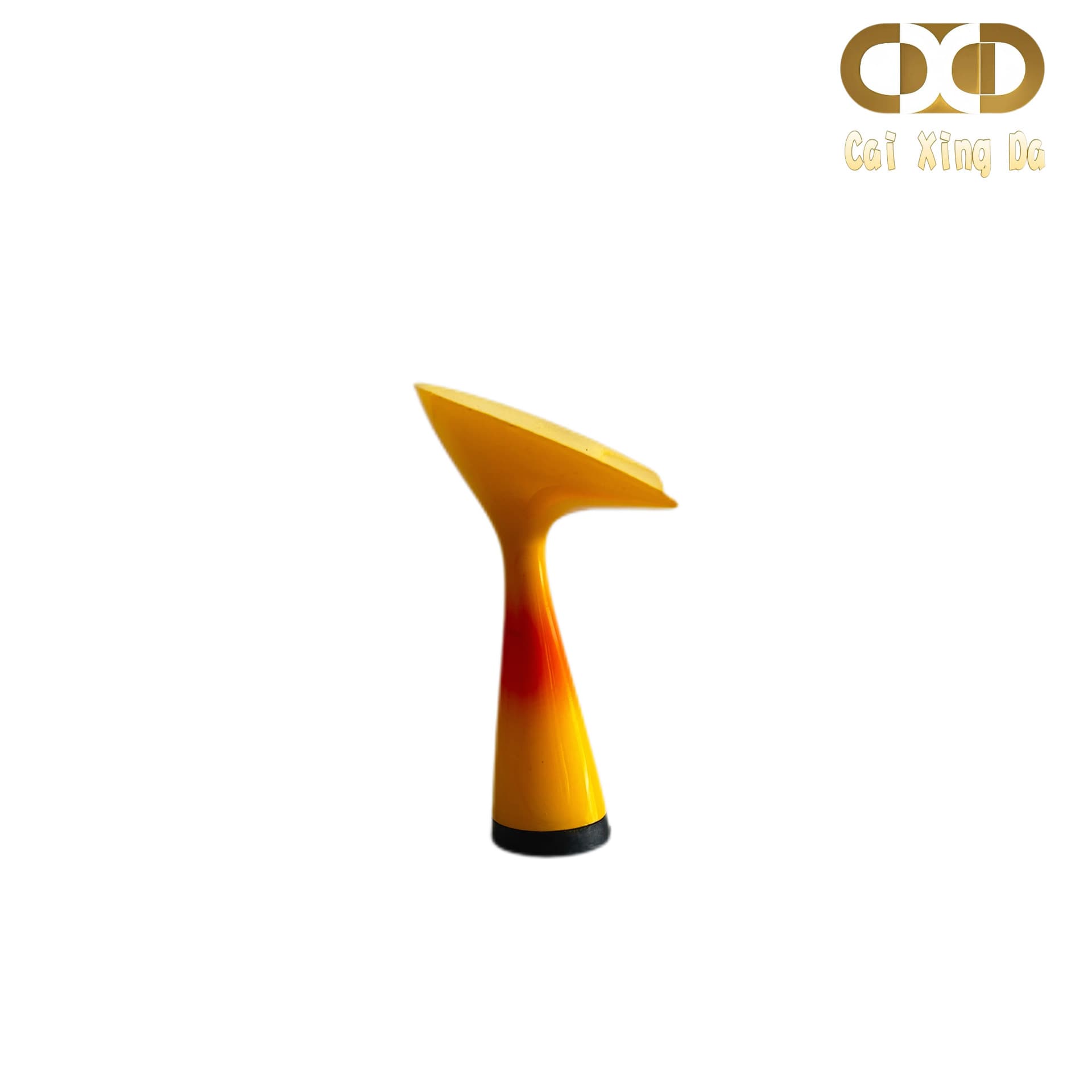 Caixingda Shoe Materials Heel 920094: Iridescent Flame Gradient Heel, Metallic Texture, Fashionable Designer Style.