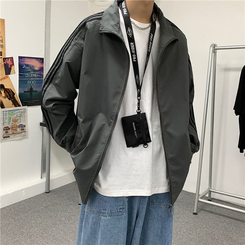 Men's Autumn Outerwear, New Style, Stylish Men's Jacket, Trendy and Versatile, Couple Outfit, Energetic Young Man's Windbreaker
