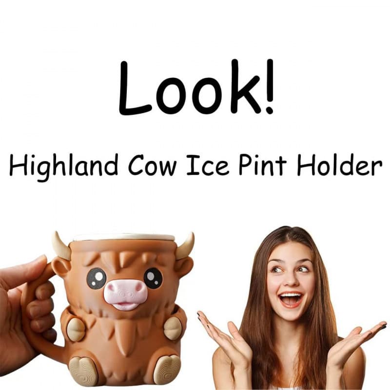 Highland Cow Ice Pint Holder Highland Cow Ice Pint Holder
