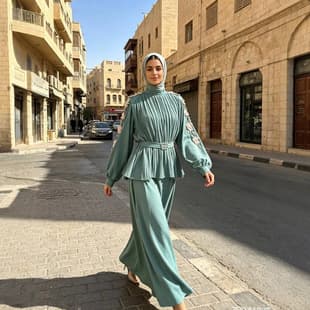 New Cross-border Amazon Pakistan Turkey Embroidered Crinkle Women's Fashion Dress