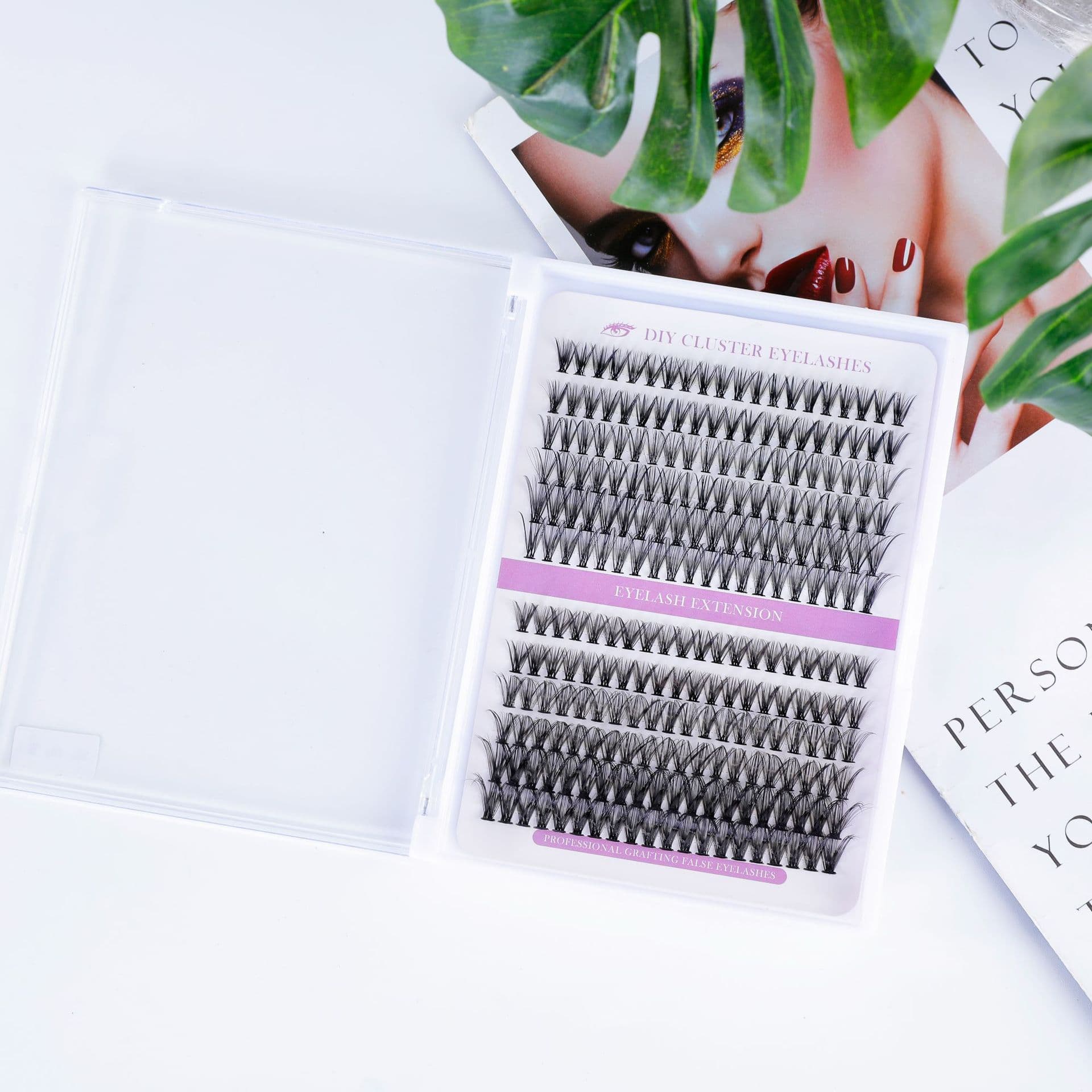 Custom 3D Natural Thick Segmented Lashes, 30p/40p Single Cluster Lash Extensions