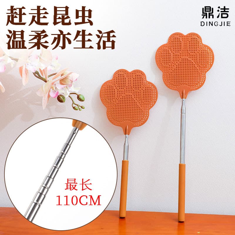 Banana-shaped Stainless Steel Telescopic Household Manual Mosquito and Cockroach Swatter, Extended Handle Fly Swatter Manufacturer