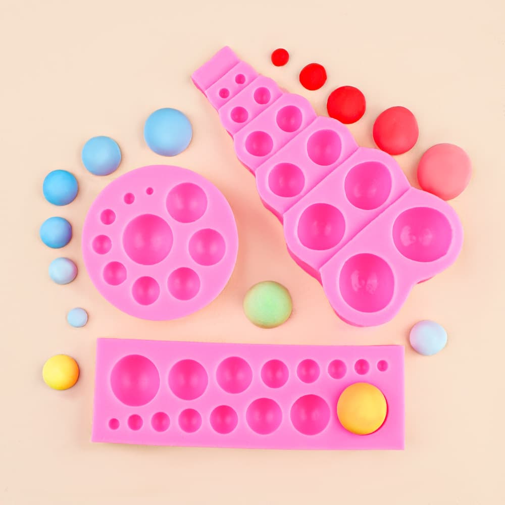 DIY Half Sphere Silicone Mold for Fondant, Chocolate, Resin, Plaster, and Aroma Diffuser