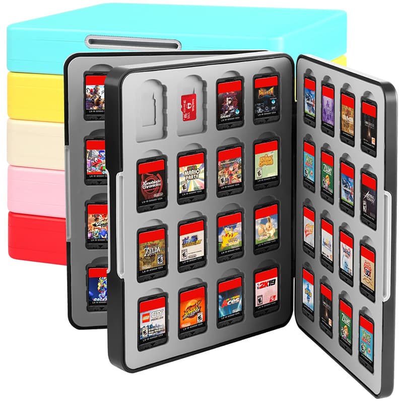 64/32-In-One Nintendo Switch OLED Game Card Storage Box Magnetic Silicone Protective Case for Switch Electronic Consumer Goods