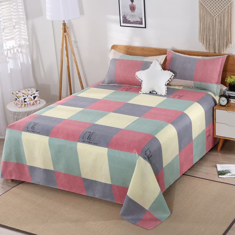 Skin-friendly Brushed Bed Sheet and Pillowcase Set, Twin and Full Sizes, All-Season, Cross-Border Supply Chain, Factory Wholesale