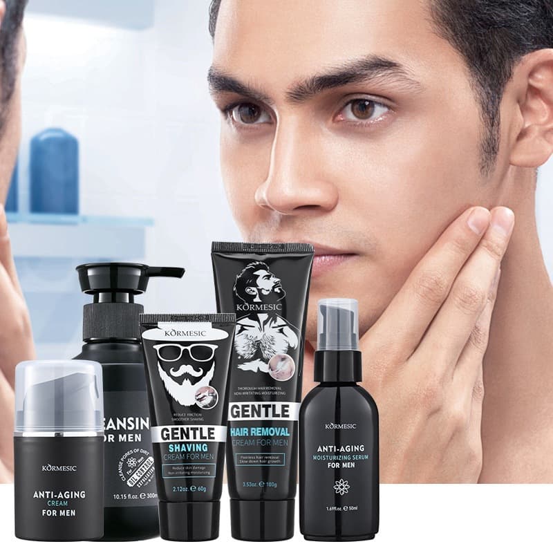 All-English Packaging KORMESIC Men's Facial Cleansing Series Cleansing Lotion in Stock Wholesale