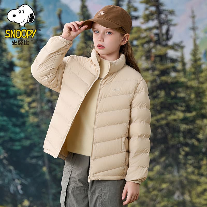 Snoopy new autumn/winter children's stand collar lightweight down jacket inner layer warm boys' and girls' coat