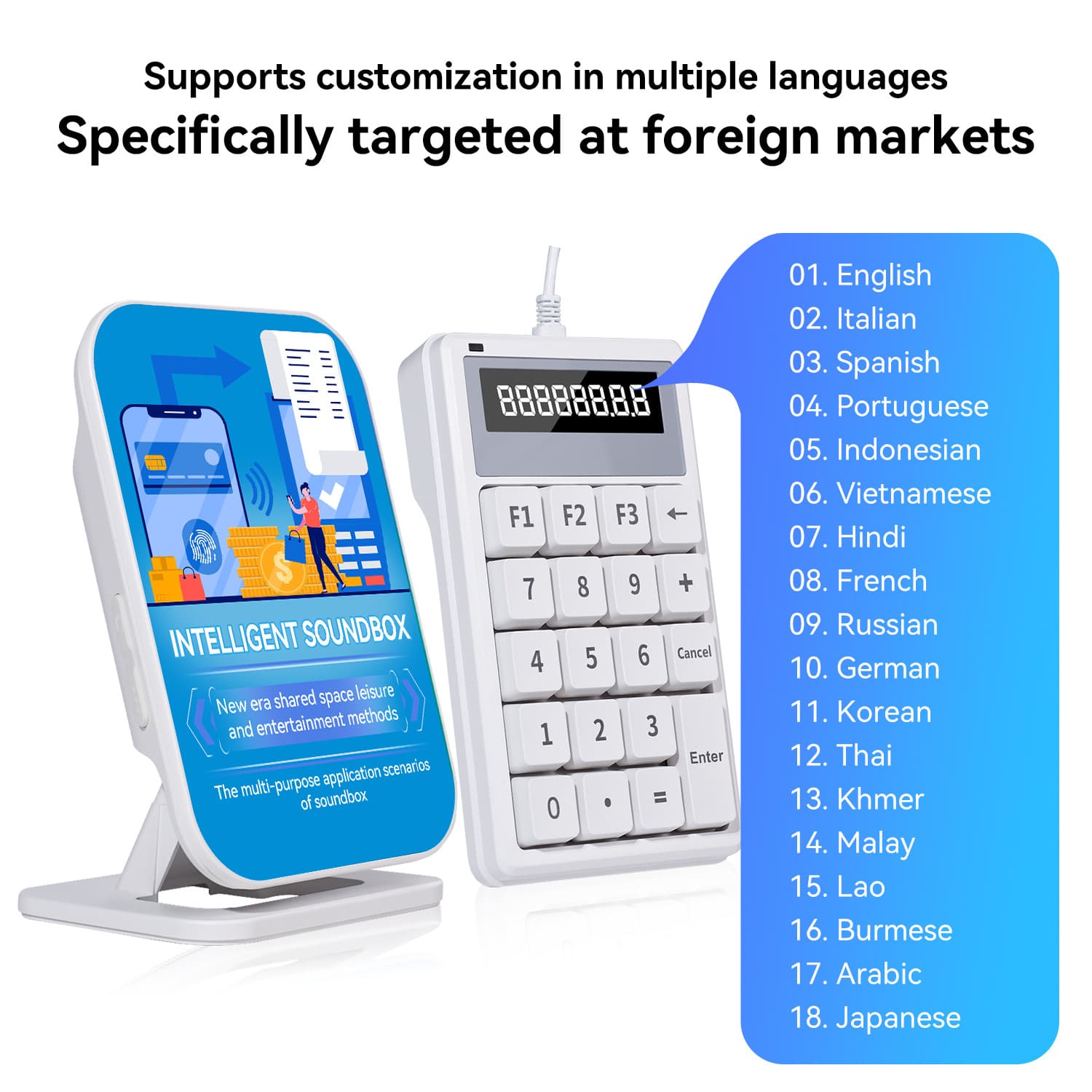 Y68 4G+WiFi Cloud Audio Payment Voice Announcer, Payment Broadcast Cloud Speaker with Secondary Development for Cash Register