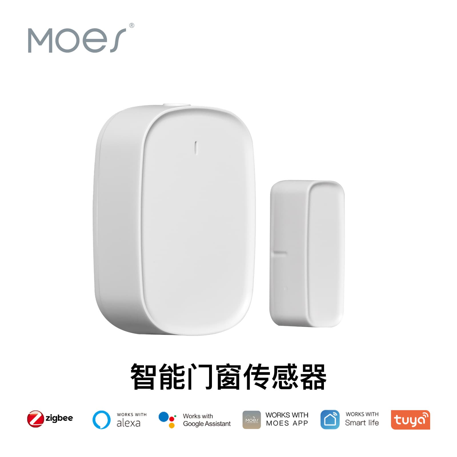 Tuya Smart Home ZigBee Door Magnetic Sensor app can detect wireless security door and window sensor alarms