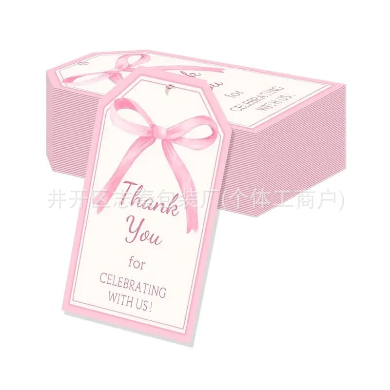 Pink Butterfly Thank You Tags Birthday Party Anniversary Thank You Tags Gift Wrap Decoration Supplies