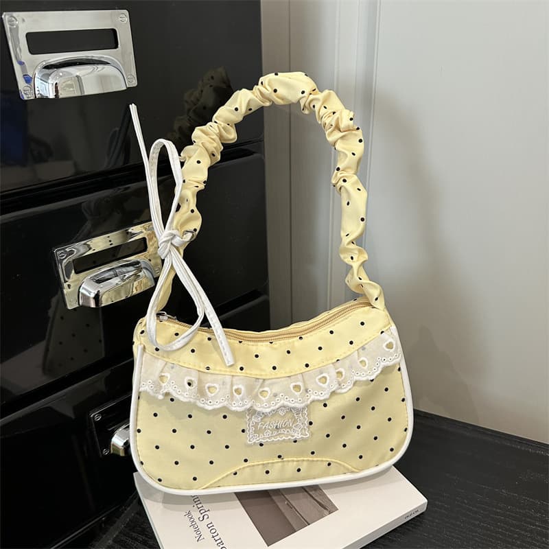 Super popular niche polka dot bag women's 2026 new fashion versatile shoulder armpit bag exquisite handheld small bag