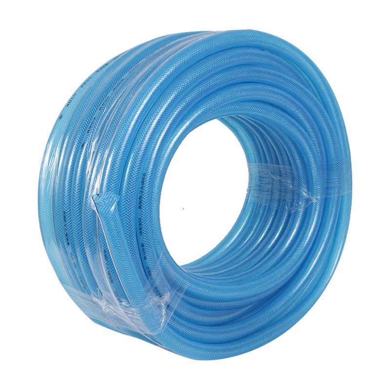 PVC reinforced hose, garden water pipe in blue and white