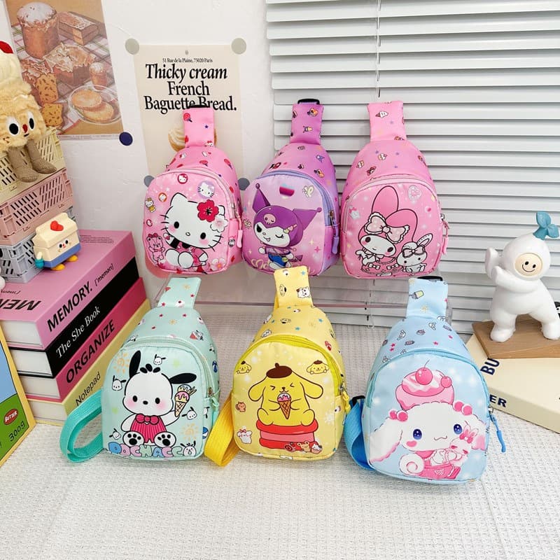 New Children's Bag, Kindergarten Baby Cartoon Coin Purse, Boys and Girls Outdoor Fashion Casual Crossbody Chest Bag