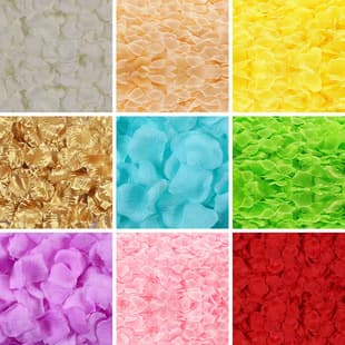 Non-Woven Fabric Simulated Petals Hand-Scattering Flowers Romantic Rose for Birthday, Bed, Marriage Proposal, Wedding Room Decoration Fake Flowers