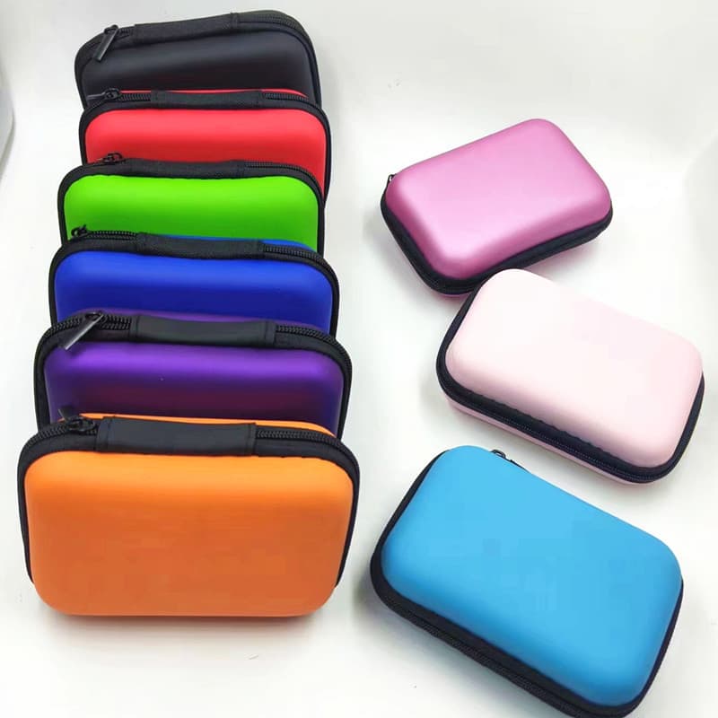 Factory Ready Stock Colorful Camera Bag Cable Rectangular Earphone Case Thickened EVA Storage Box 11 Colors Available