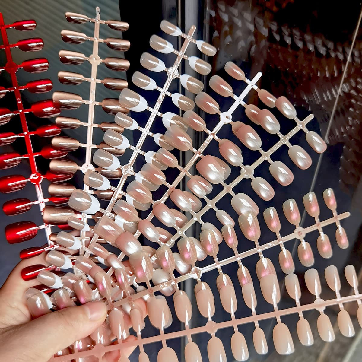 Hot-Selling Foreign Trade Wearable Nails, Short Daily Oval Manicure Patches, Finished Handmade Nails, Pre-Made Nail Strips